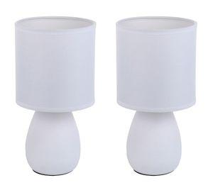 Lámpara mesa Elian 1L E27 blanco invierno 2 unidades
