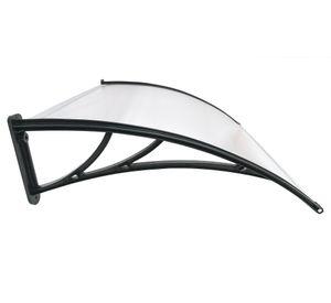 Alero listo protección policarbonato transparente Curvo 100x105 cm
