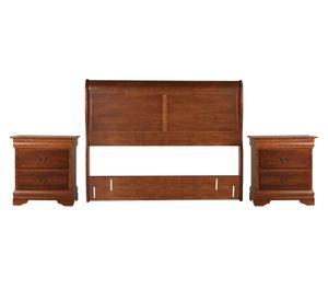 Set madera respaldo + 2 veladores Miro 2 plazas Cic