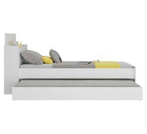 Cama nido con baúl blanco Kidscool