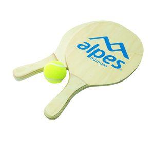 Paletas de playa con pelota 41x23x1 cm crudo Alpes