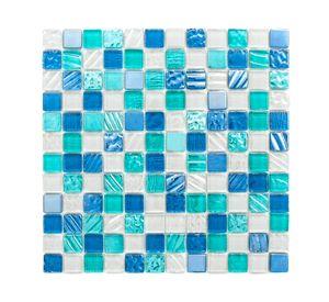 Mosaico vidrio Aqua Marina verde 30x30 cm