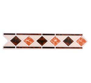 Pack listel Rombo marrón diseño 5.5x26 cm