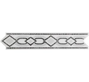 Pack listel Trenza negro/blanco 5.5x26 cm 4 un.