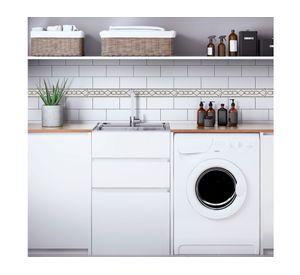 Pack listel Trenza negro/blanco 5.5x26 cm 4 un.