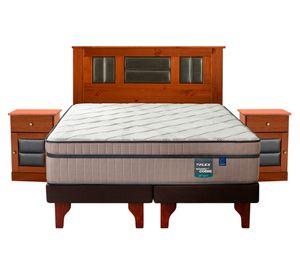 Cama europea Máximo Cobre king base dividida + set mueble Lorraine