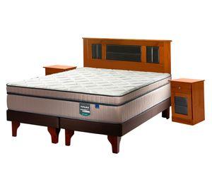 Cama europea Máximo Cobre king base dividida + set mueble Lorraine