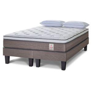 Cama europea 2 plazas New style 6 base dividida + almohadas Extra Rosen
