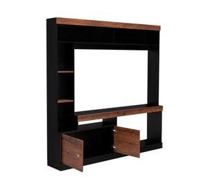 Estante Classic color 55" 180.6x180x30.6 cm caramelo/wengué