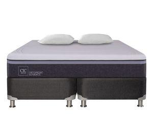 Box spring 2 plazas Ortopedic advance base dividida B5 + almohadas Cic