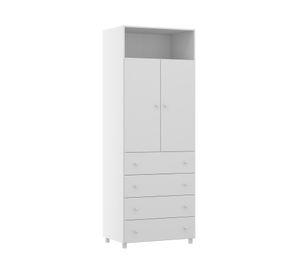 Ropero 2 puertas 4 cajones blanco Kidscool