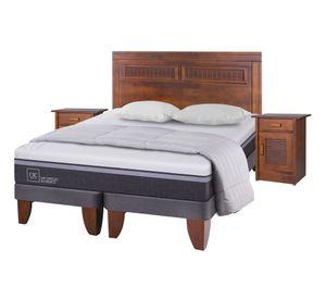 Cama europea 2 plazas base dividida Ortopedic Advance + set Milán + almohada + plumón Cic