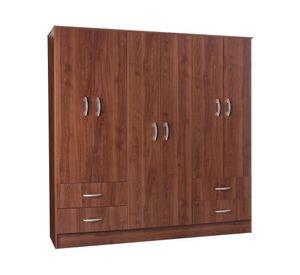 Clóset 6 puertas 4 cajones Maipo cerezo natural Cic
