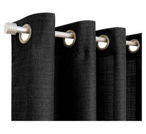 Set cortina 140x220 cm Mónaco negro Idetex