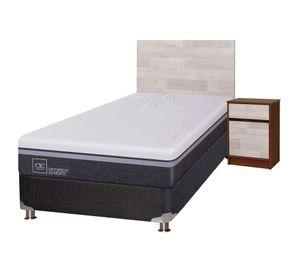 Box spring 1.5 plazas Ortopedic advance + set Legno Cic