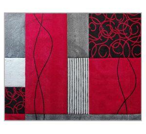 Alfombra 170x230 cm Frize carved D5 red Idetex