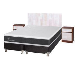 Box spring 2 plazas Ortopedic base dividida B5 + set Legno Cic
