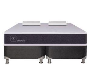 Box spring 2 plazas Ortopedic base dividida B5 + almohadas Cic