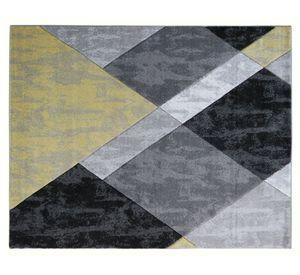 Alfombra 170x230 cm Frize carved amarillo Idetex