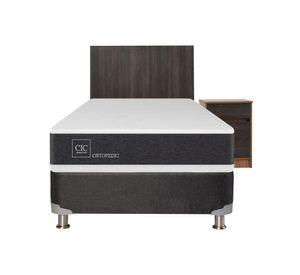 Box spring 1.5 plazas Ortopedic + set Espresso Cic