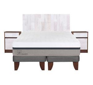 Cama europea 2 plazas Balance base dividida + set Legno Cic