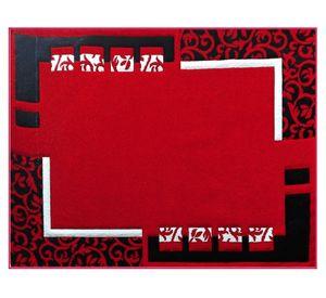 Alfombra 170x230 cm Frize carved D5 rojo Idetex