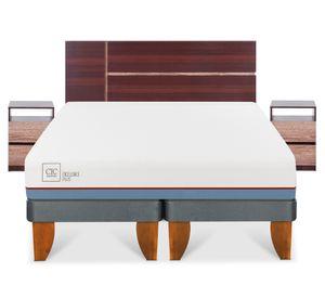 Cama europea 2 plazas Excellence plus base dividida + set Enio Cic