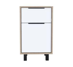Velador 1 cajón 1 puerta Kaia miel/blanco TuHome
