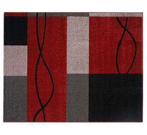 Alfombra 133x180 cm Frize Carved 5 rojo Idetex.