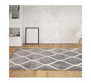 Alfombra 150x200 cm Carved Apiary gris Idetex.