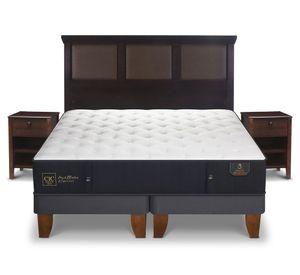 Cama europea 2 plazas Premium base dividida + set New Torino chocolate Cic