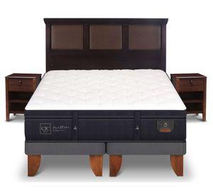 Cama europea king Súper premium + set New Torino chocolate Cic