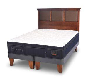 Cama europea 2 plazas Súper premium base dividida + respaldo New Torino caramelo Cic