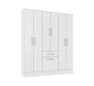 Clóset 6 puertas 1 cajón 1 zapatero blanco 177x138x40 cm