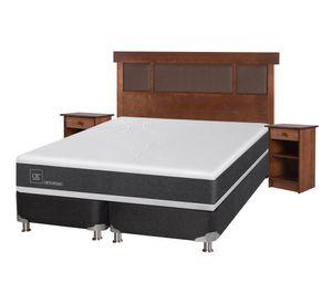 Box spring 2 plazas Ortopedic base dividida B5 + set New Dublin caramelo Cic