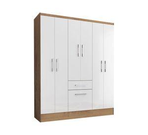 Clóset 6 puertas 1 cajón 1 zapatero blanco 177x138x40 cm
