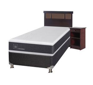Box spring 1.5 plazas Ortopedic B5 + set New Dublin chocolate Cic