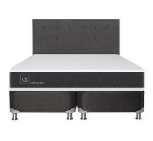 Box spring 2 plazas Ortopedic base dividida B5 + respaldo Éufrates Cic