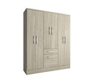 Clóset 6 puertas 1 cajón 1 zapatero Cream 177x138x40 cm