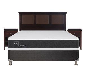 Box spring 2 plazas Ortopedic B5 + set New Torino chocolate Cic