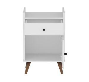 Velador 1 cajón 1 puerta blanco Be Design.