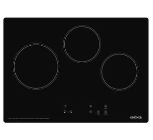 Encimera vitrocerámica Touch Black 3 quemadores