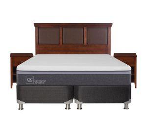 Box spring 2 plazas Ortopedic advance base dividida B5 + set New Torino caramelo Cic