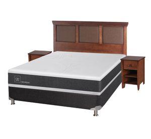 Box spring 2 plazas Ortopedic B5 + set New Torino caramelo Cic