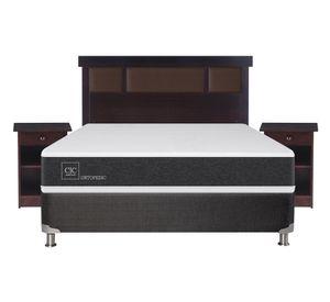 Box spring 2 plazas Ortopedic B5 + set New Dublin chocolate Cic