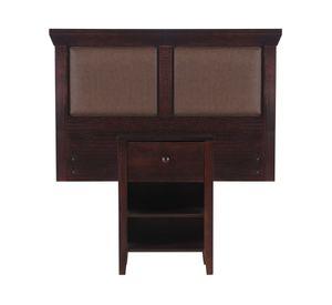 Respaldo single + velador New Torino chocolate Cic