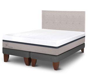 Cama europea Balance King + respaldo + base dividida Tigris Cic