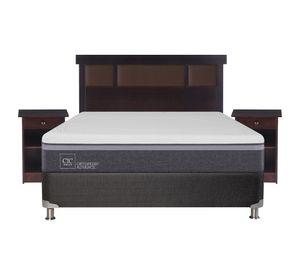 Box spring 2 plazas Ortopedic advance B5 + set New Dublin chocolate Cic