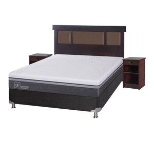 Box spring 2 plazas Ortopedic advance B5 + set New Dublin chocolate Cic
