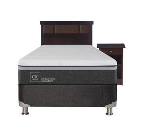 Box spring 1.5 plazas Ortopedic advance B5 + set New Dublin chocolate Cic